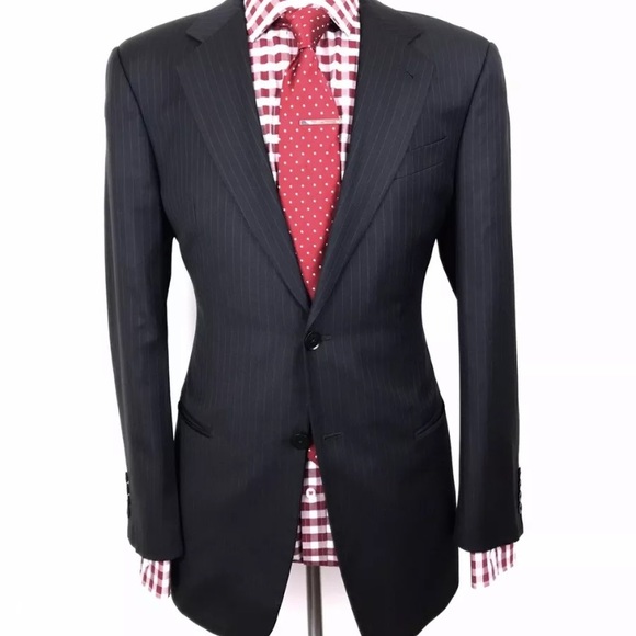 Armani Collezioni Other - ARMANI COLLEZIONI MENS CHARCOAL GREY STRIPED SILK